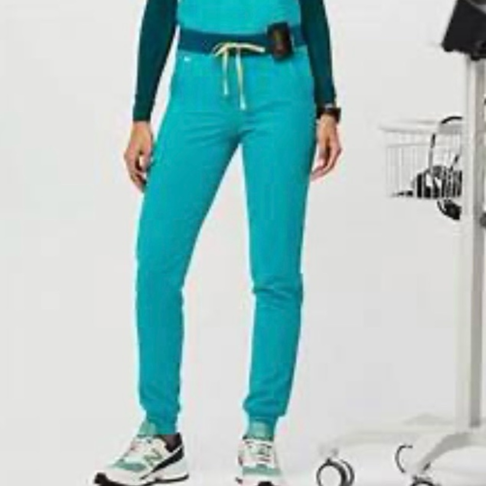 FIGS Teal High-Waisted Zamora Jogger Scrub Pants- Size XS/P